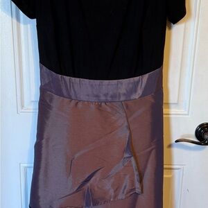 dressbarn Black and Plum Midi Dress